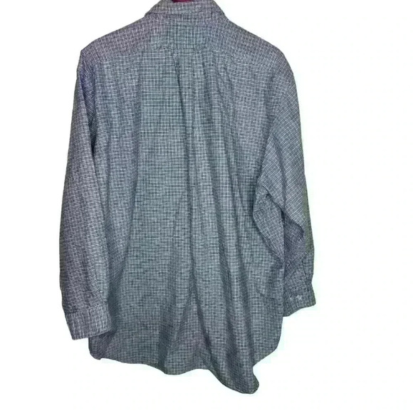 Ralph Lauren Yarmouth Long Sleeve Button down plaid‎ blue 100% Cotton shirt - Picture 7 of 7